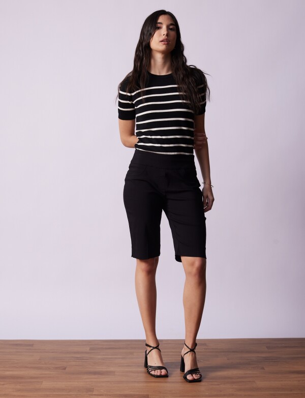 Bermuda Pretina Ancha NEGRO