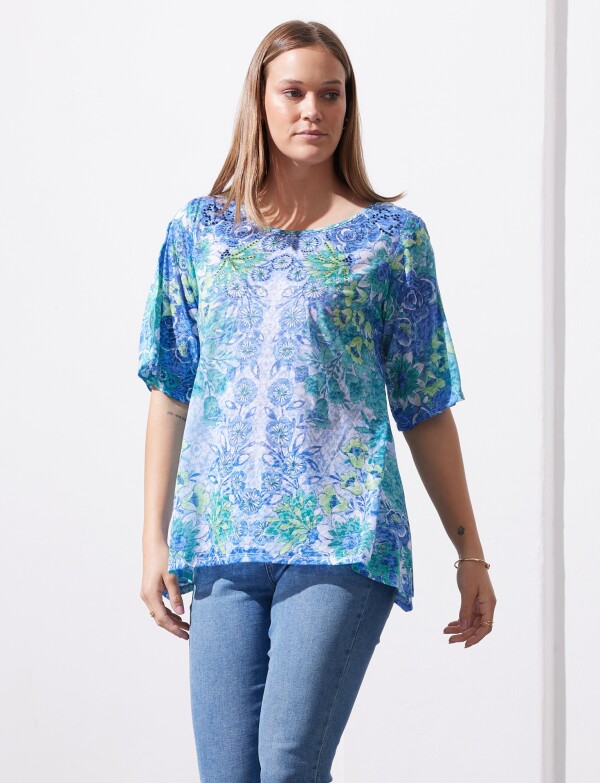 Blusa Brillos AZUL/MULTI