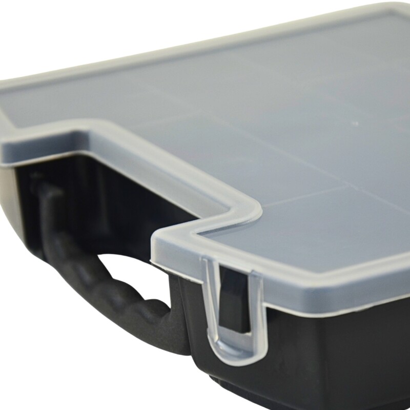 Caja Organizadora con Divisiones y Manija TRANSPARENTE