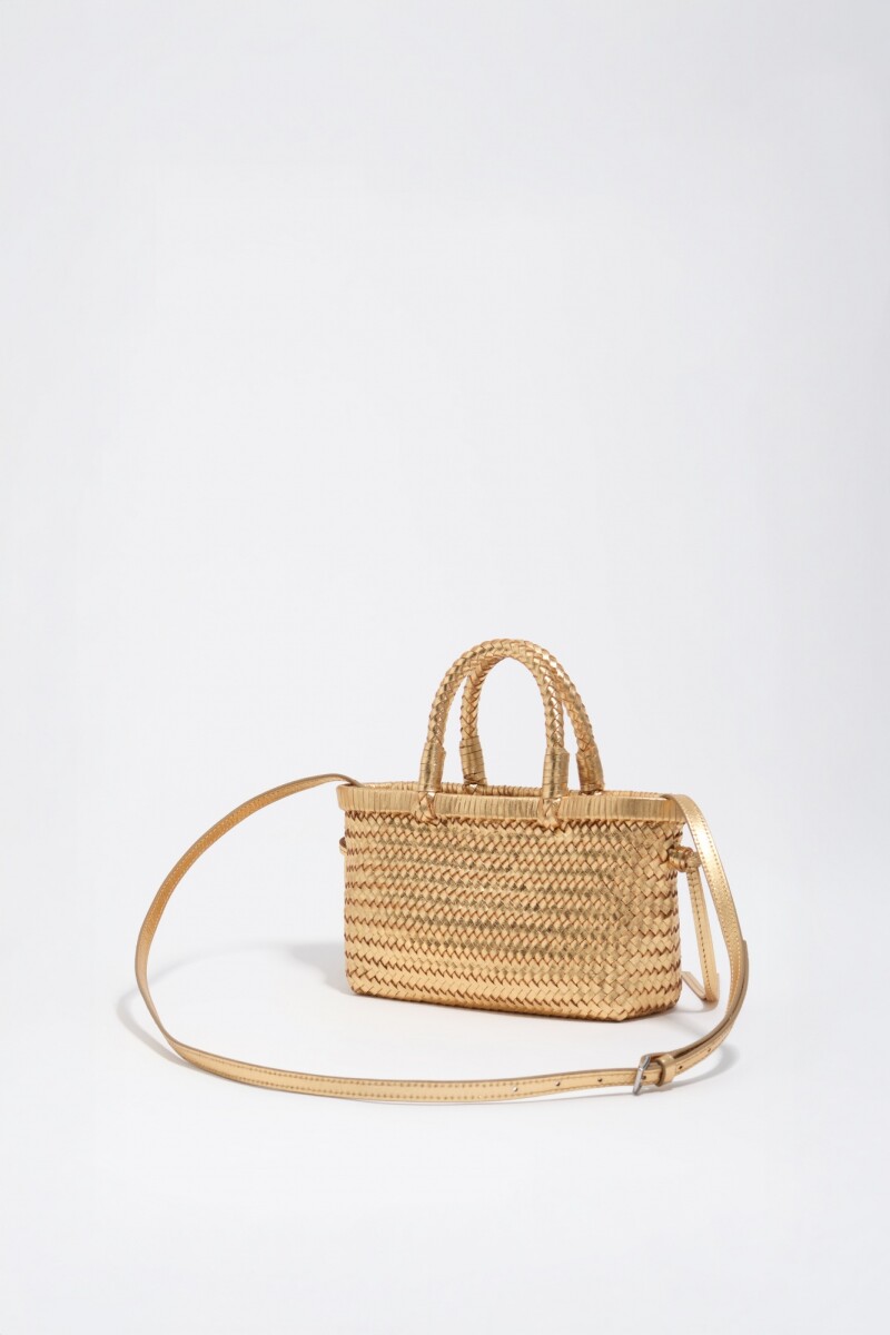 BOLSO MINI TRENZADA Oro