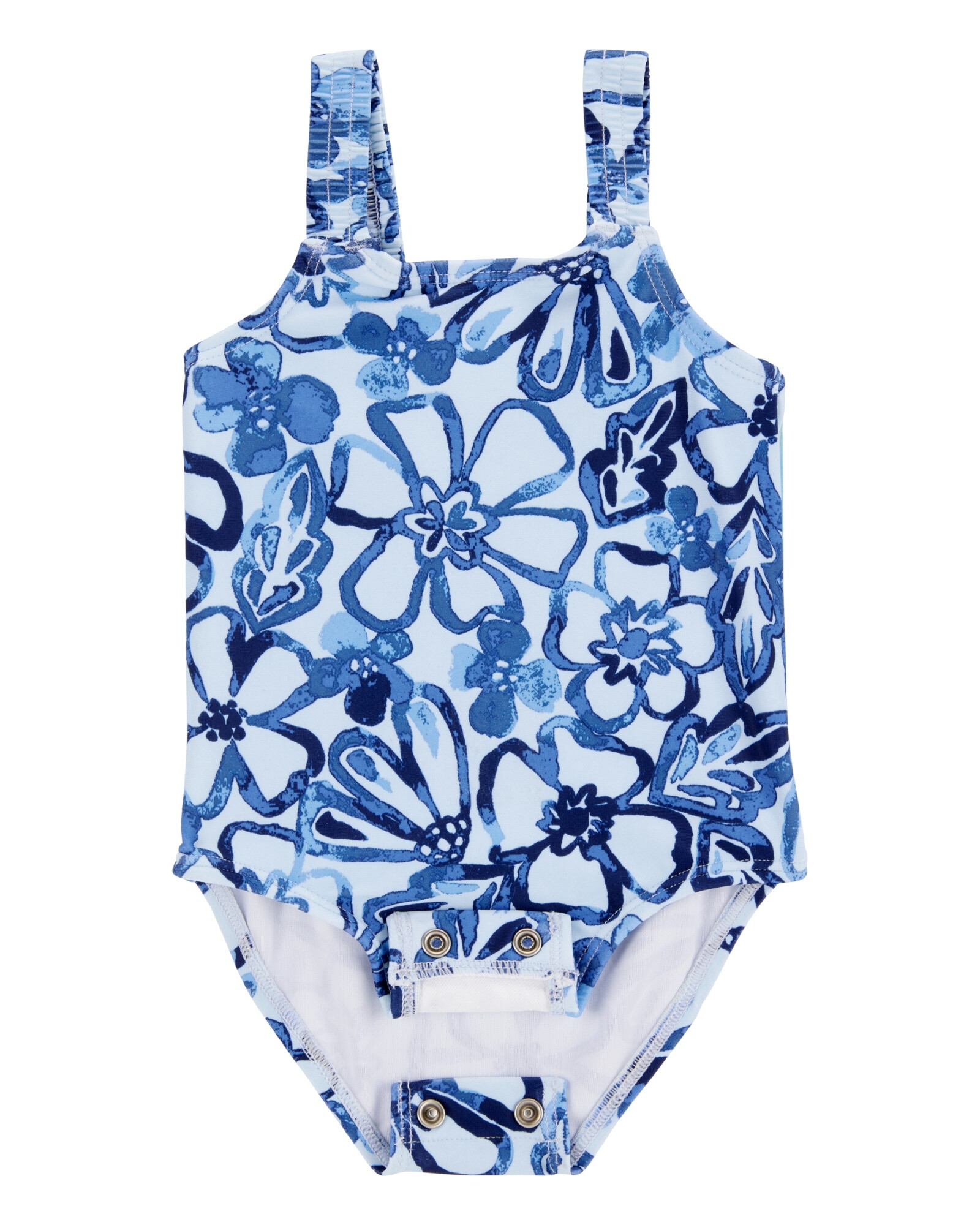Malla de baño una pieza, con protección UPF 50+, diseño floral Sin color