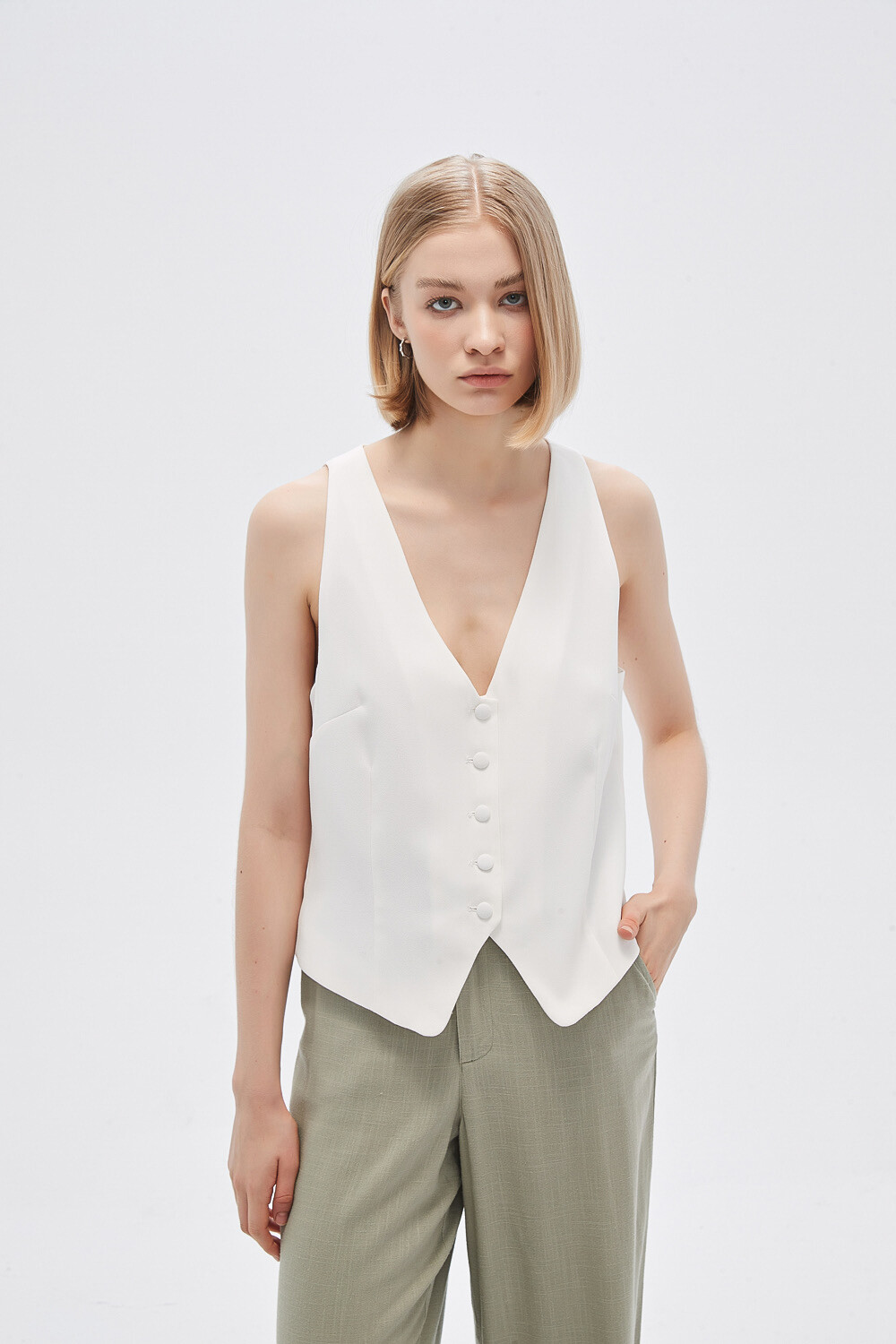 Chaleco Iridis Marfil / Off White