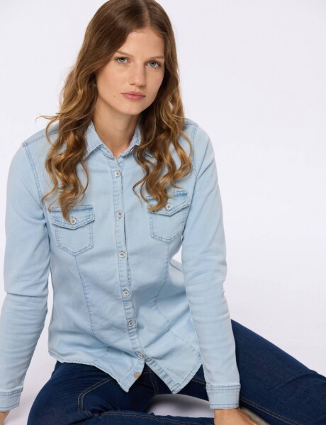 CAMISA DE JEAN Celeste
