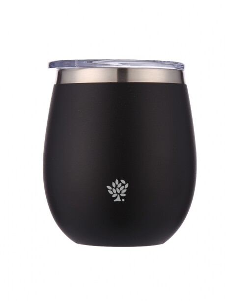 Mate Acero Inox. con Tapa Negro