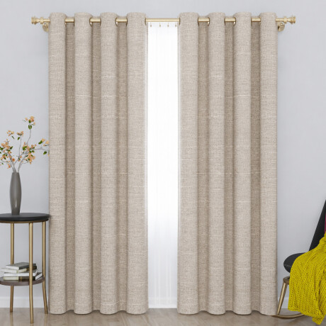 Set x2 Cortina Blackout 140x230 Cm Living Dormitorio Gris Perla Claro