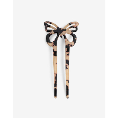 Peineta Acrílico Mariposa Marron Carey