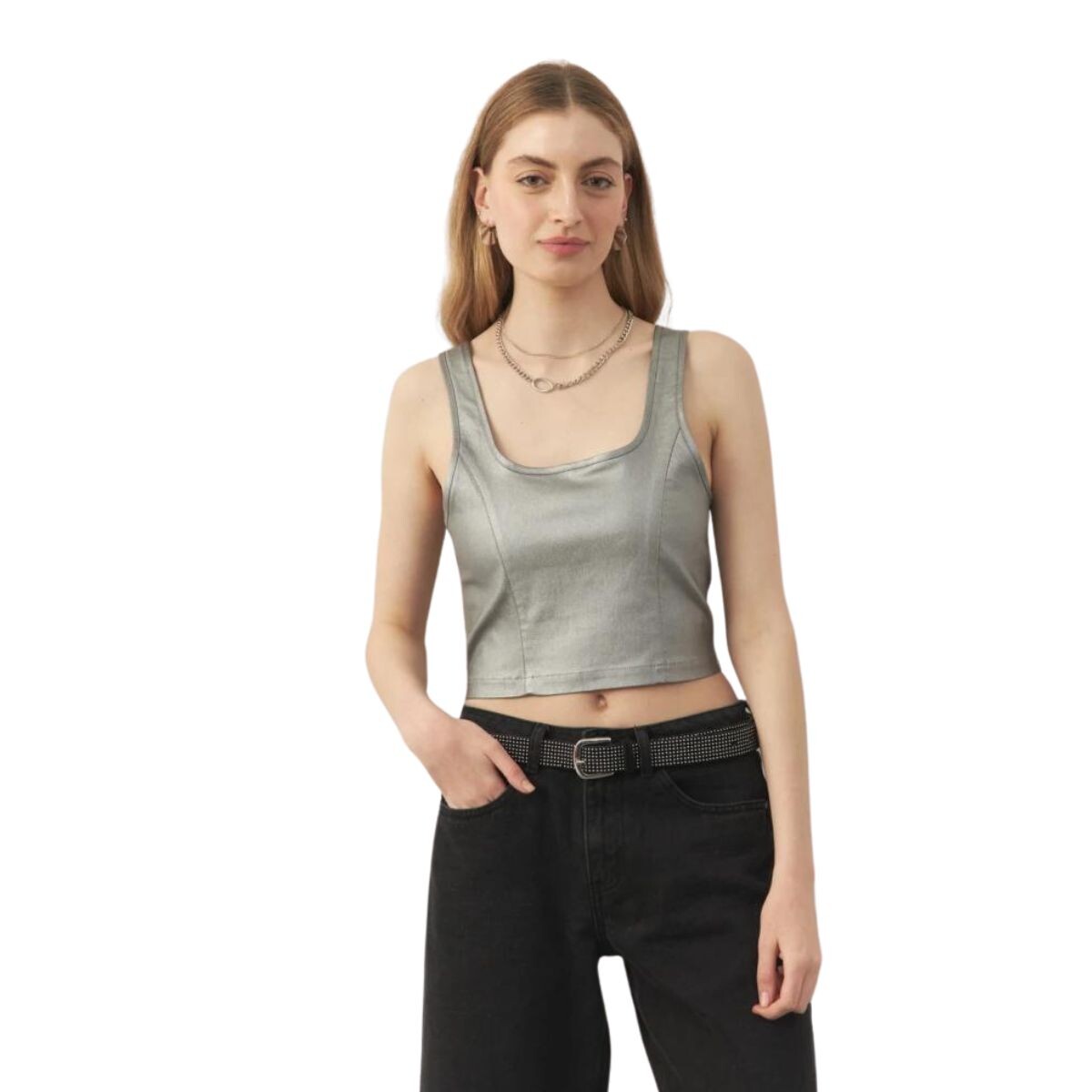TOP LOMAN XS-XL - PLATEADO 