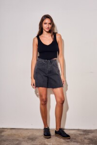 Bermuda Wide Leg Negro
