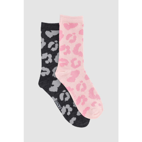 Medias de algodón. en pack de 2 en variedad de diseños. Variante 39