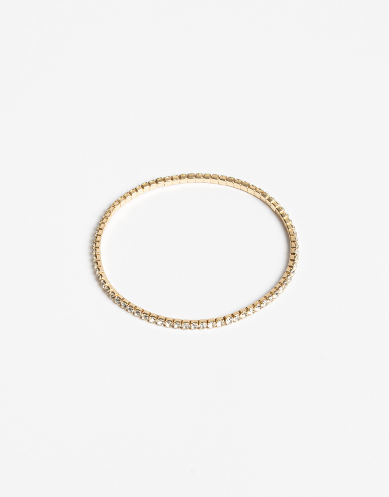 Pulseras Flexibles Strass Pulsera Flexible Strass - Dorado