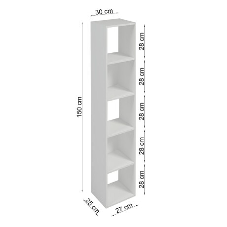 Estantería Morris 5 Nichos - Maderado 001