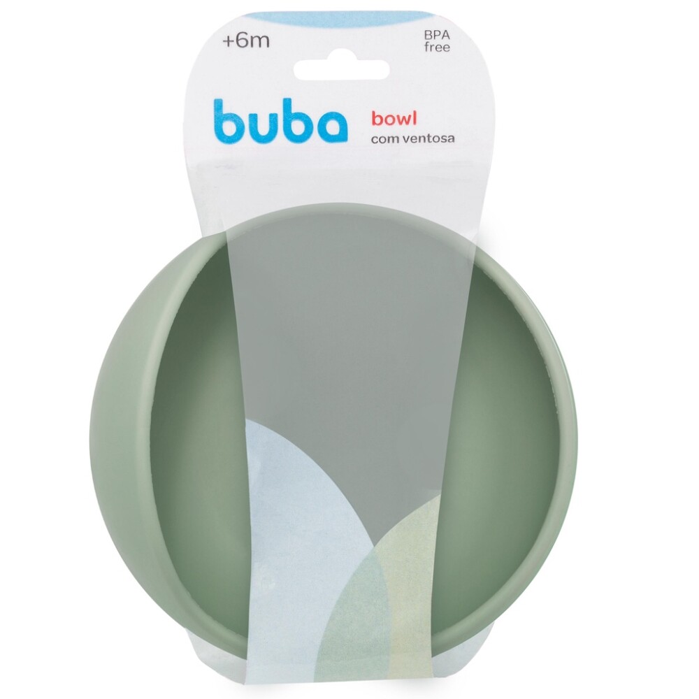 Bowl con ventosa silicona BUBA verde