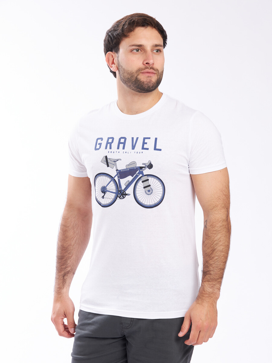 T-SHIRT GRAVEL425 - Blanco 