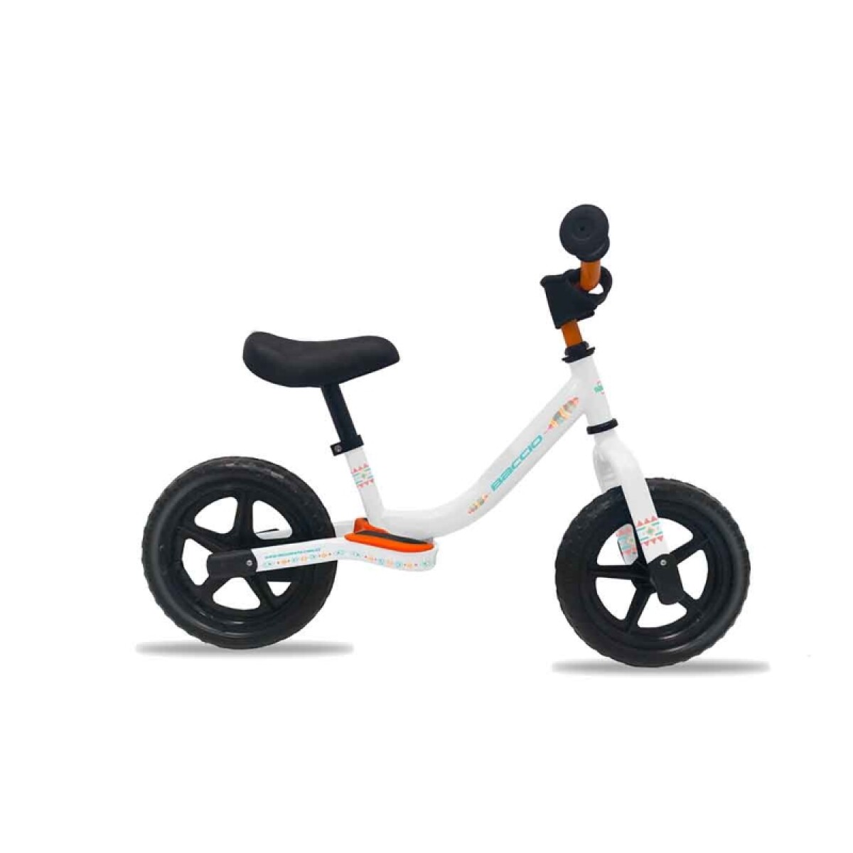 Bicicleta Baccio R.12 Balance Niño Con Apoyapie - Blanco/naranja.. 