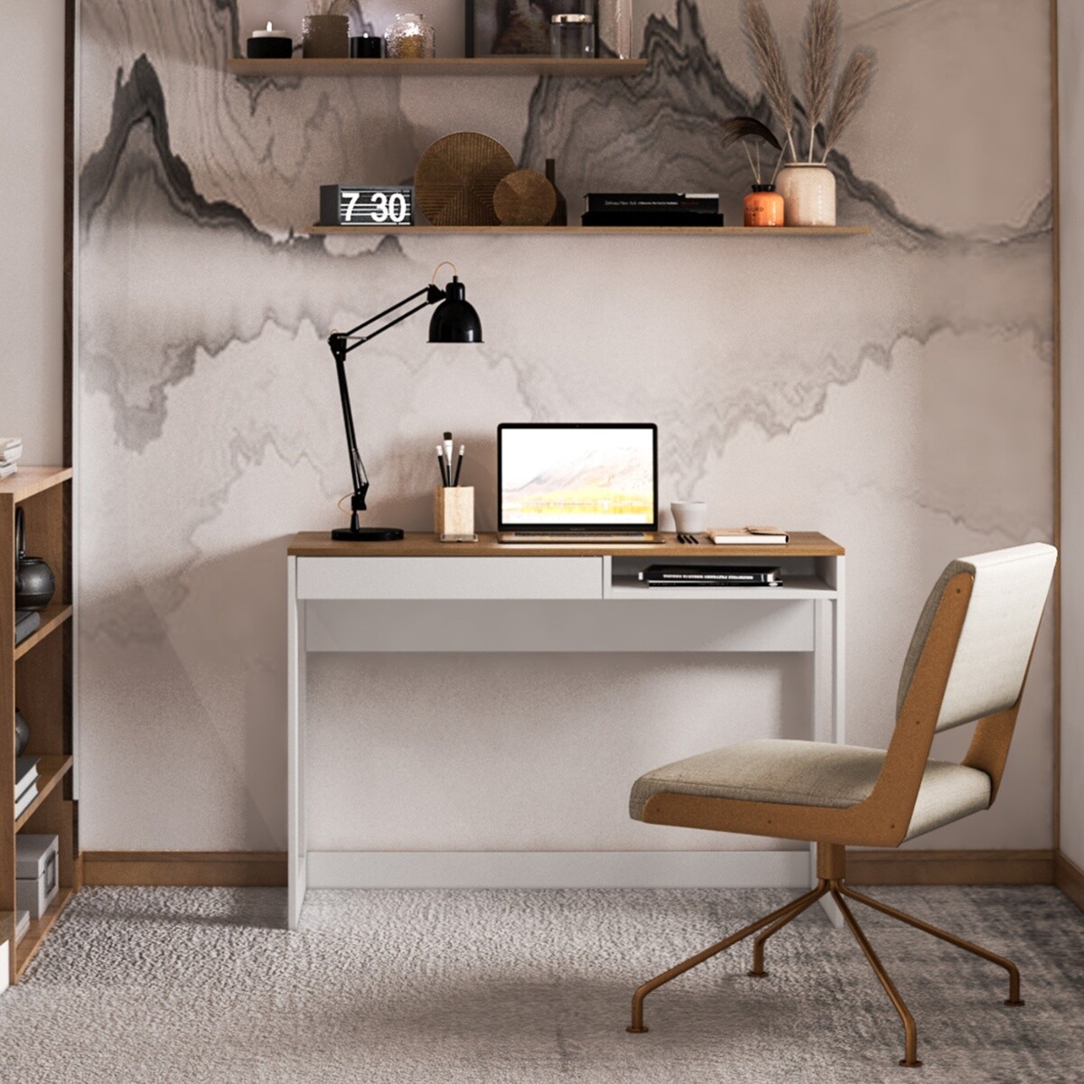 Escritorio Rocklin - White y Aveiro 