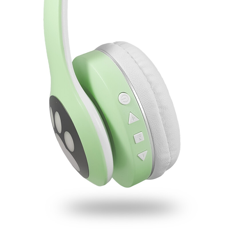 Auriculares Bluetooth Over-Ear Cat VZV-23M con Orejas y Led Verde