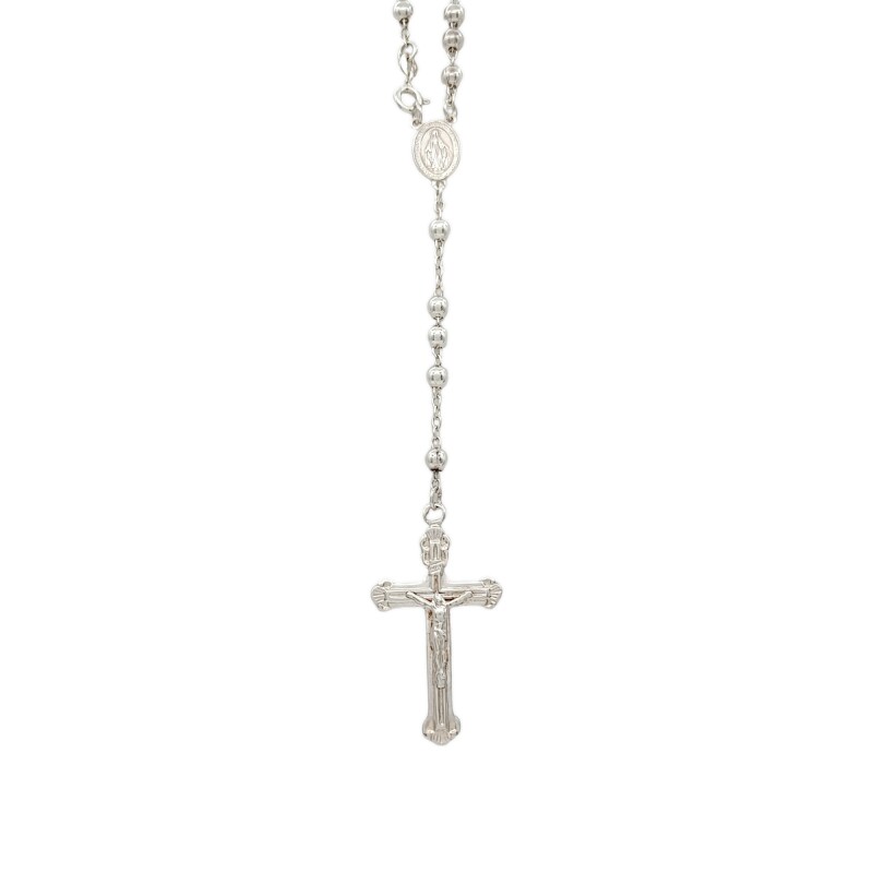 Rosario Virgen Milagrosa - Plata 925 - Sin Piedra - RO3005 Sinpiedra