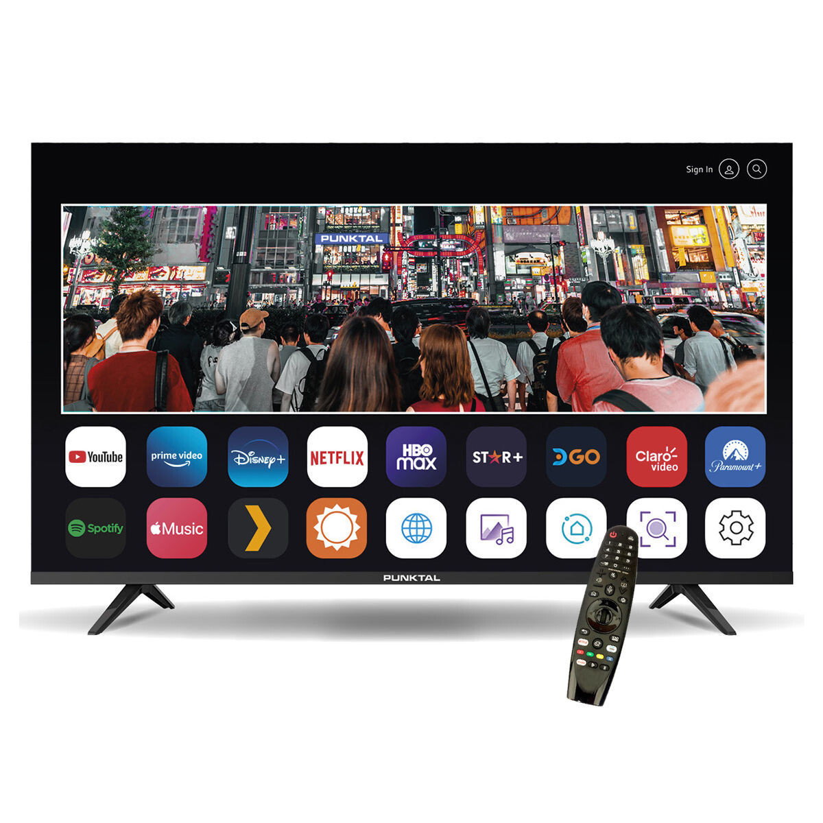 Smart Tv Punktal Pk-55 Web Frameless 4k 55" - TV 55 PUNKTAL PK-55 WEB 4K 