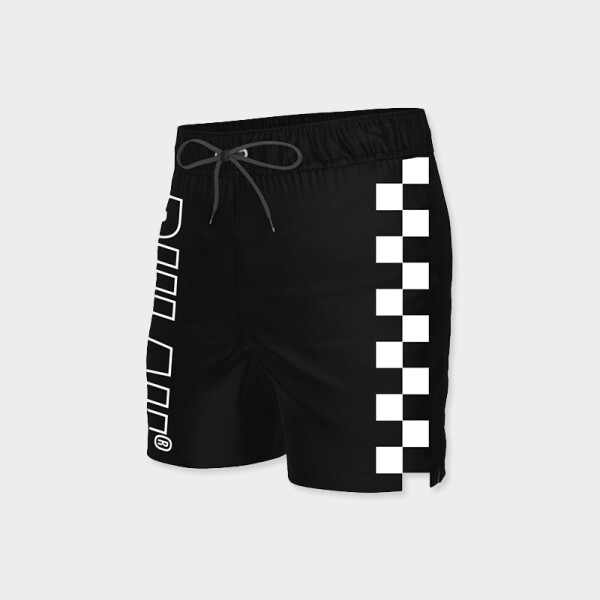 Short Pulau Checker Negro