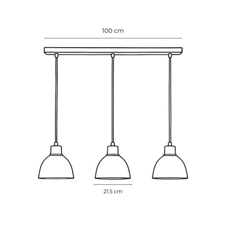 ARTEFACTO COLGANTE DECORATIVO ALPHA X3 Lámpara Colgante Alpha X3 - Negro