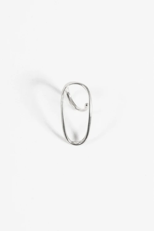 Anillo ajustable maxi plateado