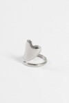 Anillo acero cora ajustable plateado
