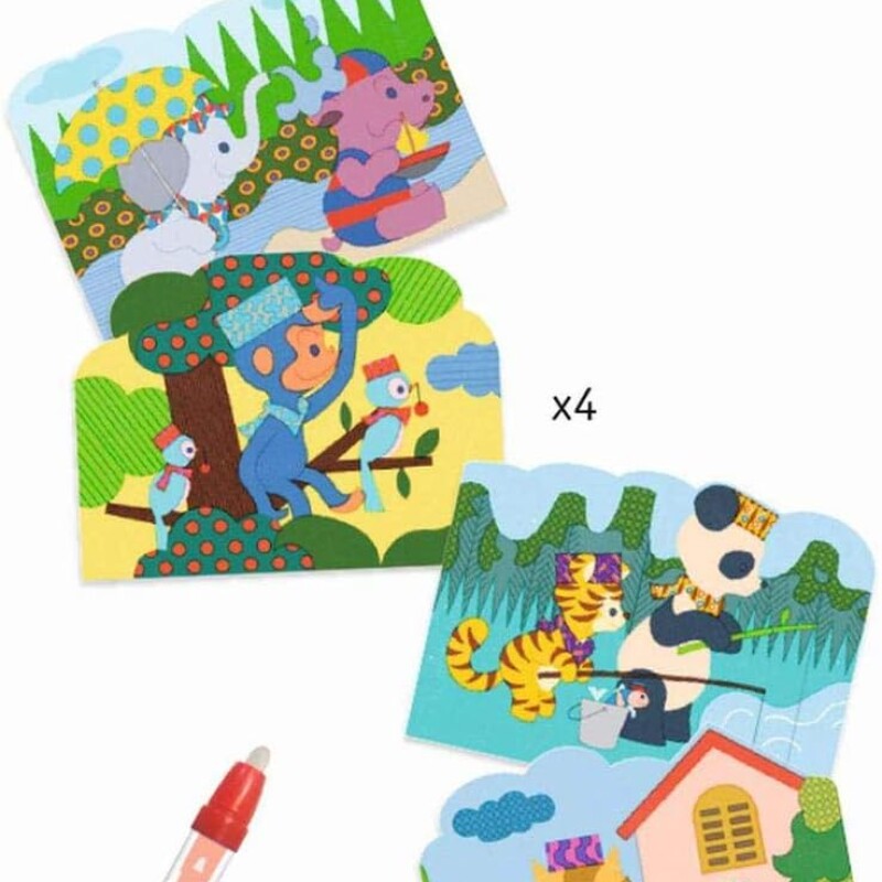 Set de dibujos para colorear mágicos Elefante