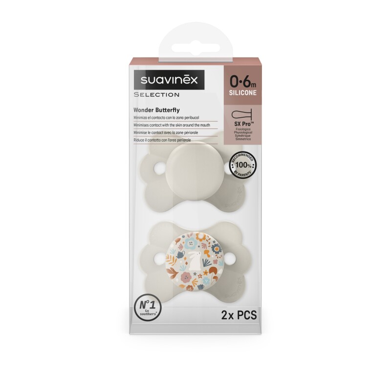 Chupete Suavinex Sx Pro Fisio 0-6m Butterfly Crema Chupete Suavinex Sx Pro Fisio 0-6m Butterfly Crema