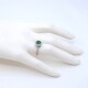 Anillo oro 18k blanco brillantes y hermosa esmeralda Anillo oro 18k blanco brillantes y hermosa esmeralda