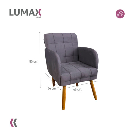 Sillon Lumax Poltrona Maya Gris