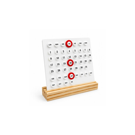Calendario magnético de escritorio 13x15cm Blanco