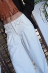 Cross Pants Vaquero Blanco