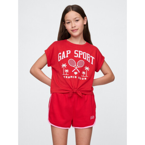 FRCH SS TIE FRONT TEE TOMATO SAUCE