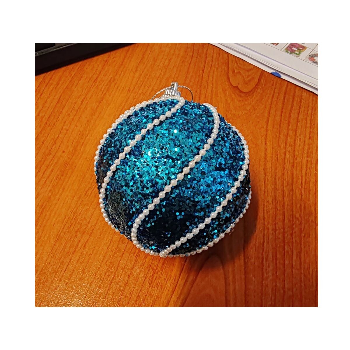 Esferas de Navidad Azul x3 