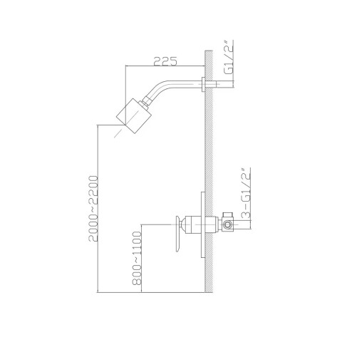 Grifería de Ducha Monocomando embutida Kratos Cromo Grifería De Ducha Monocomando Embutida Kratos Cromo
