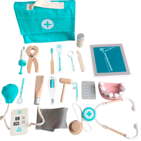 Juego Set Doctor Y Dentista Niños De Madera Maletín Juego Set Doctor Y Dentista Niños De Madera Maletín