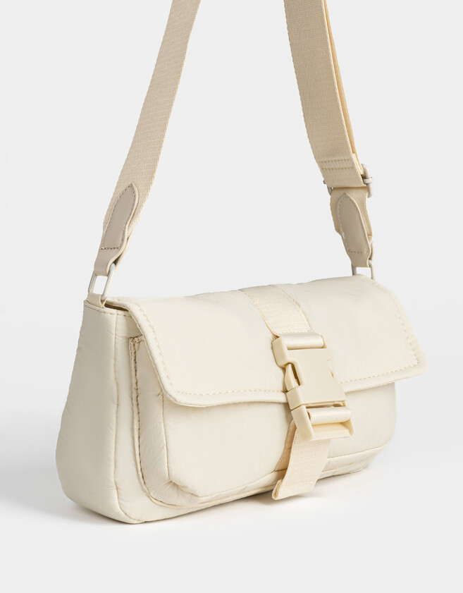 Bandoleras Bandolera Con Hebilla Frontal - Blanco Crudo