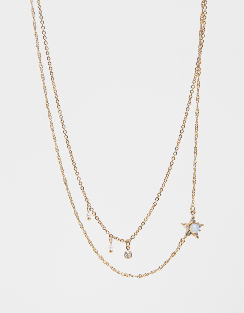 Collar Corto Con Cubic Zirconia 