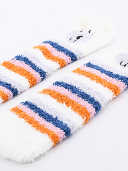 MEDIAS CHENILLE OSO ESTAMPADO 1
