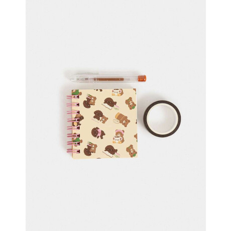 Set De Librería En Mini Carterita Marron Camel