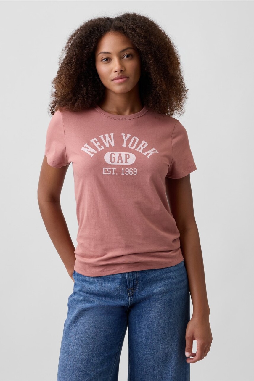 Remera Gràfico Manga Corta Mujer Faded Cedar