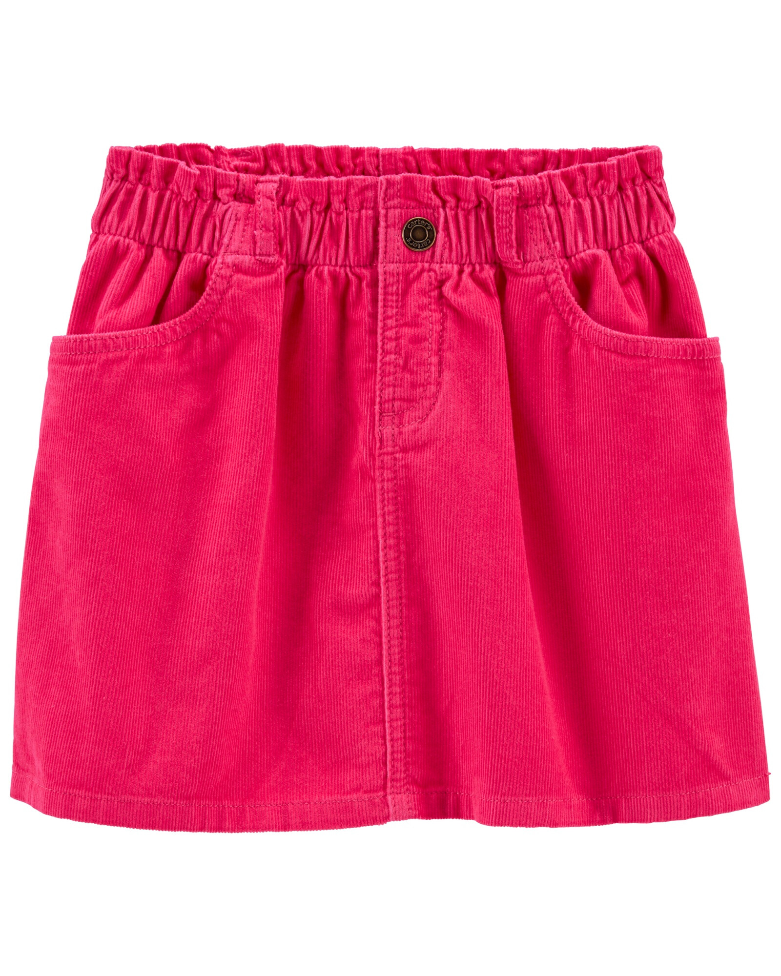 Pollera de pana con bolsillos Sin color