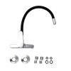 Grifería de Cocina Monocomando de pared pico Flexible Negro Murdock Cromado Brillante Grifería De Cocina Monocomando De Pared Pico Flexible Negro Murdock Cromado Brillante