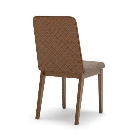 SILLA TAPIZADA PACK X2 CARAMELO CACAO