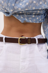 Cinturon Fino Marrón