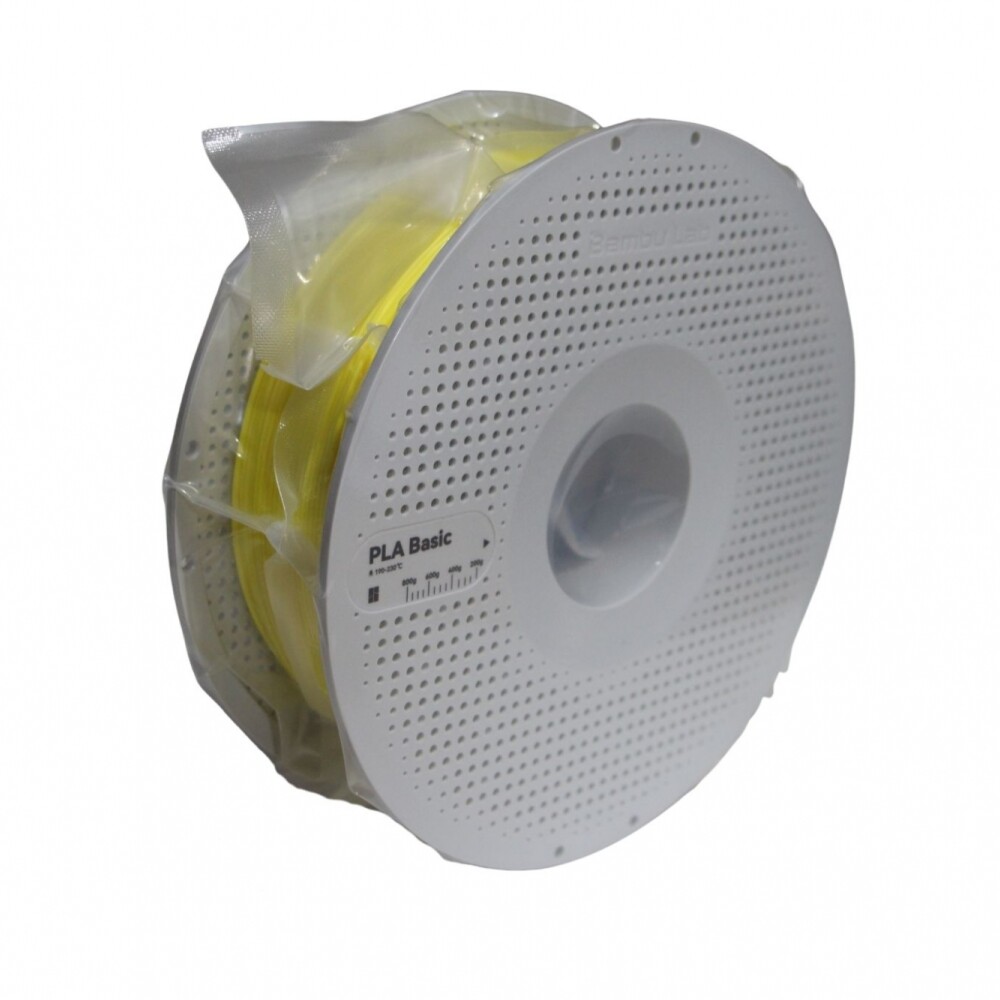 1 KILO DE FILAMENTO PLA BASIC BAMBOO LAB PARA IMPRESORAS 3D COLOR AMARILLO