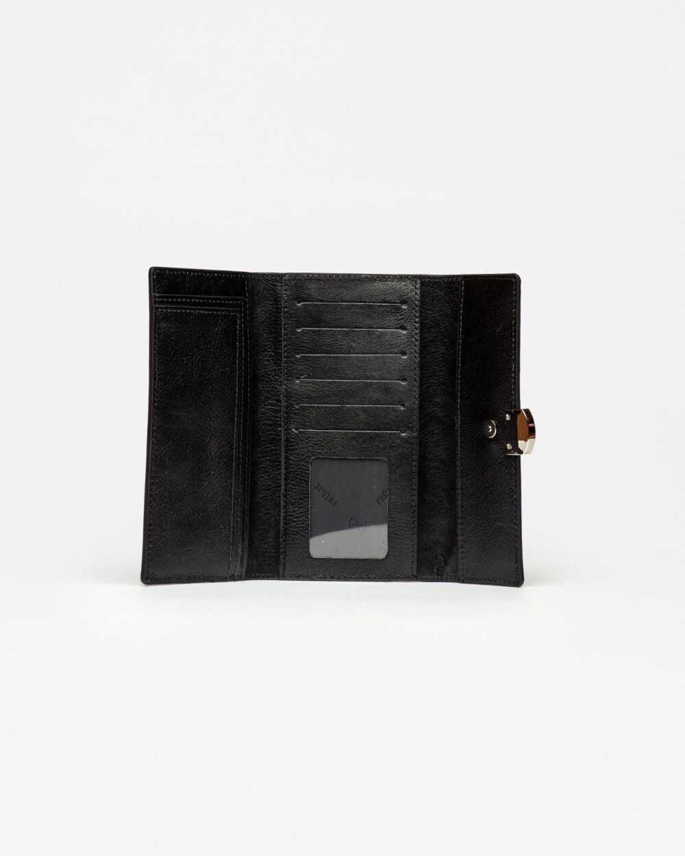 Billetera Dalia en cuero liso satinado Negro