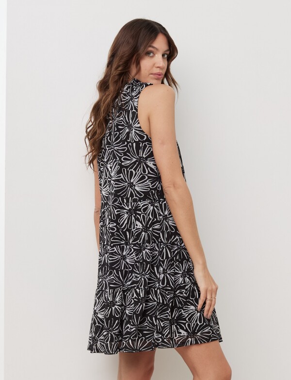 Vestido Print NEGRO/BLANCO