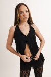 Top Butterfly Encaje Black