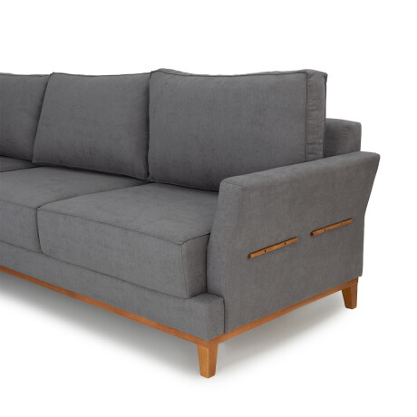 Rinconera Amadeus Chica - Tela Microfibra - Chaise Izquierdo 2160 (Grafito)